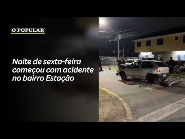 Noite de sexta-feira começou com acidente no bairro Estação.