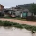 Atualização do nível do rio Barigui após chuvaradas