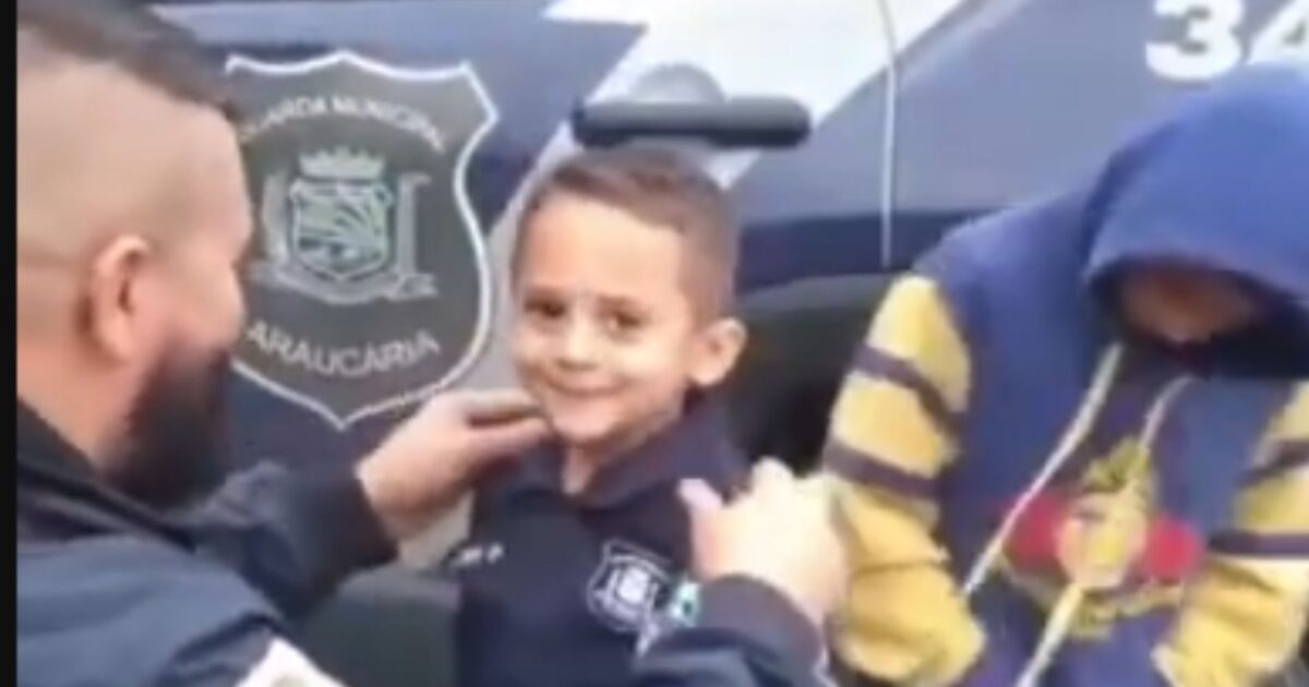 GM faz a alegria de garotinho que queria uma fardinha