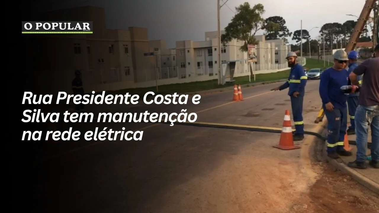 Rua Presidente Costa e Silva tem manutenção na rede elétrica