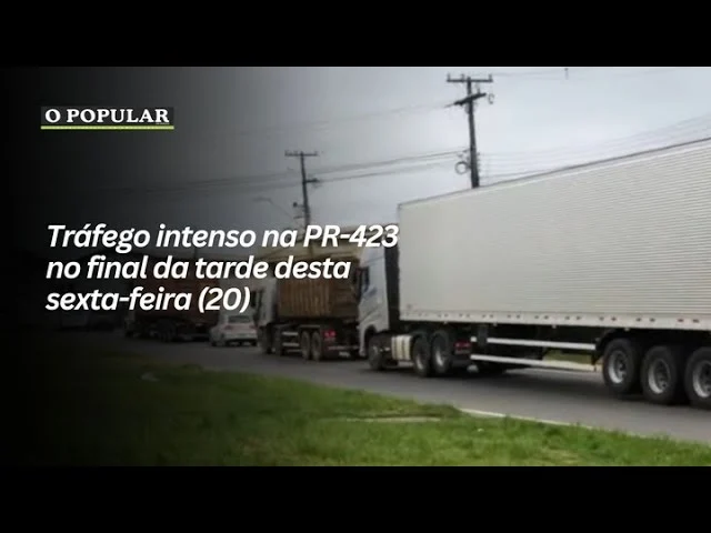 Tráfego intenso na PR-423 no final da tarde desta sexta-feira (20)