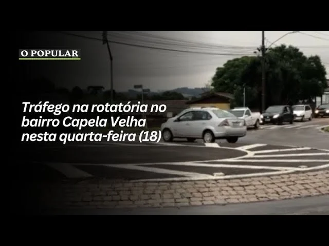Tráfego na rotatória no bairro Capela Velha nesta quarta-feira (18)