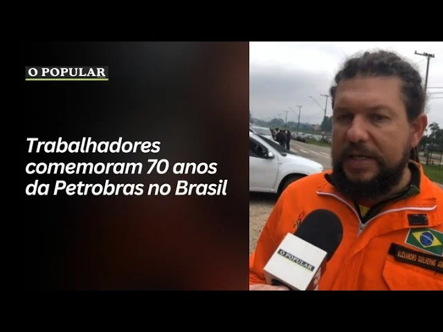 Trabalhadores comemoram 70 anos da Petrobras no Brasil