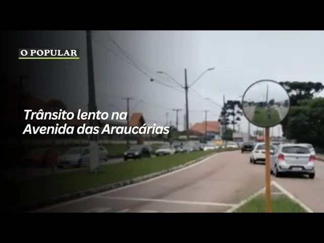 Trânsito lento na Avenida das Araucárias
