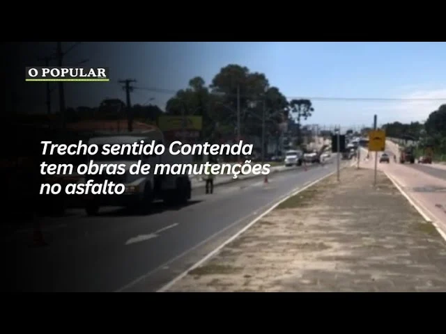 Trecho sentido Contenda tem obras de manutenções no asfalto
