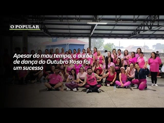 Apesar do mau tempo, o aulão de dança do Outubro Rosa foi um sucesso