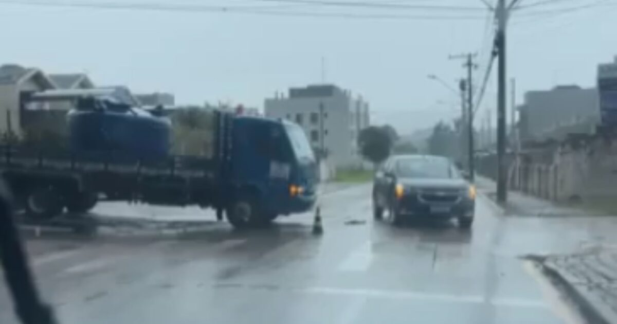 Acidente na rua Major Sezino