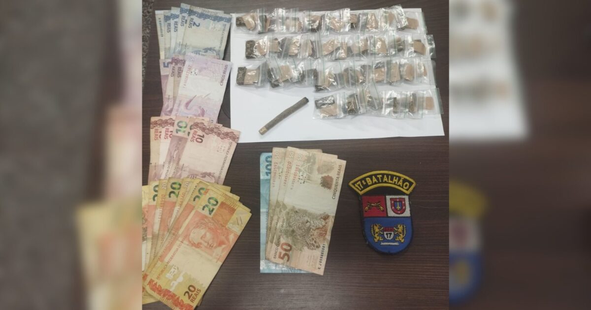 PM de Araucária apreende drogas e dinheiro e prende dois suspeitos no Jd Arvoredo
