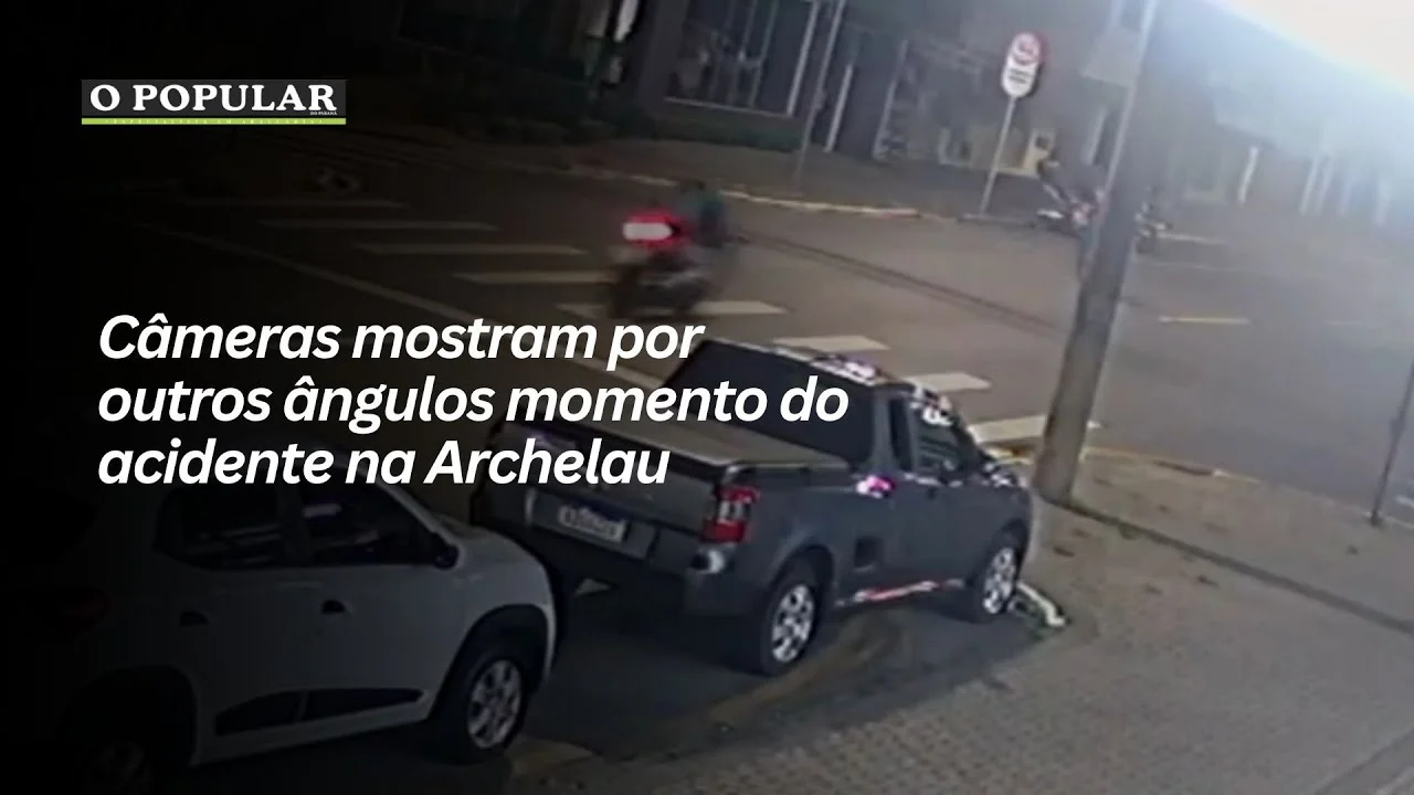 Câmeras mostram por outros ângulos momento do acidente na Archelau