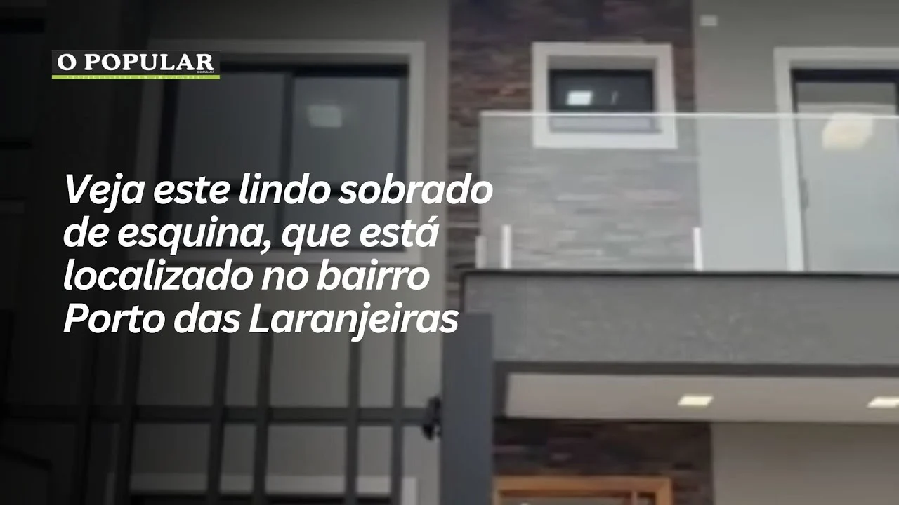 Veja este lindo sobrado de esquina, que está localizado no bairro Porto das Laranjeiras