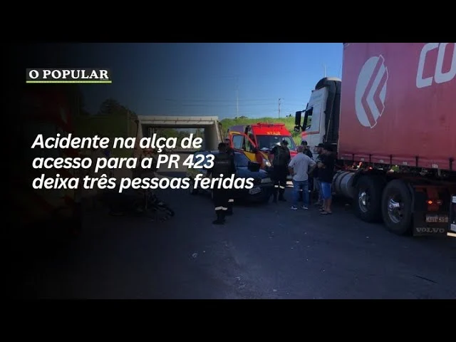 Acidente na alça de acesso para a PR 423 deixa três pessoas feridas