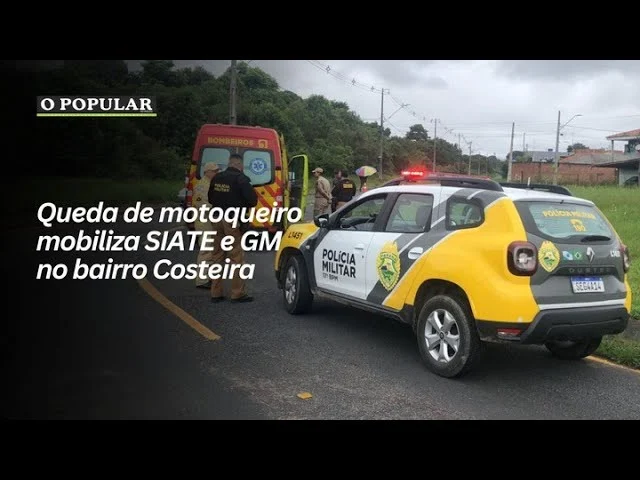 Queda de motoqueiro mobiliza SIATE e GM no bairro Costeira