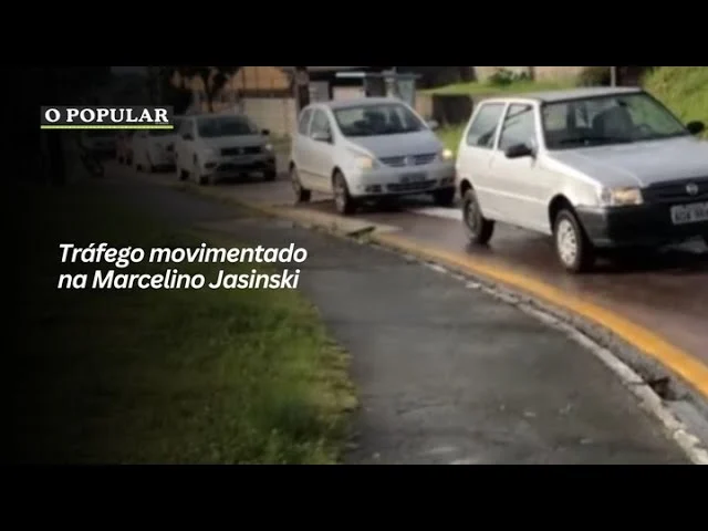 Tráfego movimentado na Marcelino Jasinski