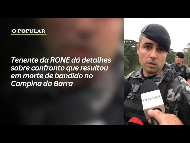 Tenente da RONE dá detalhes sobre confronto que resultou em morte de bandido no Campina da Barra