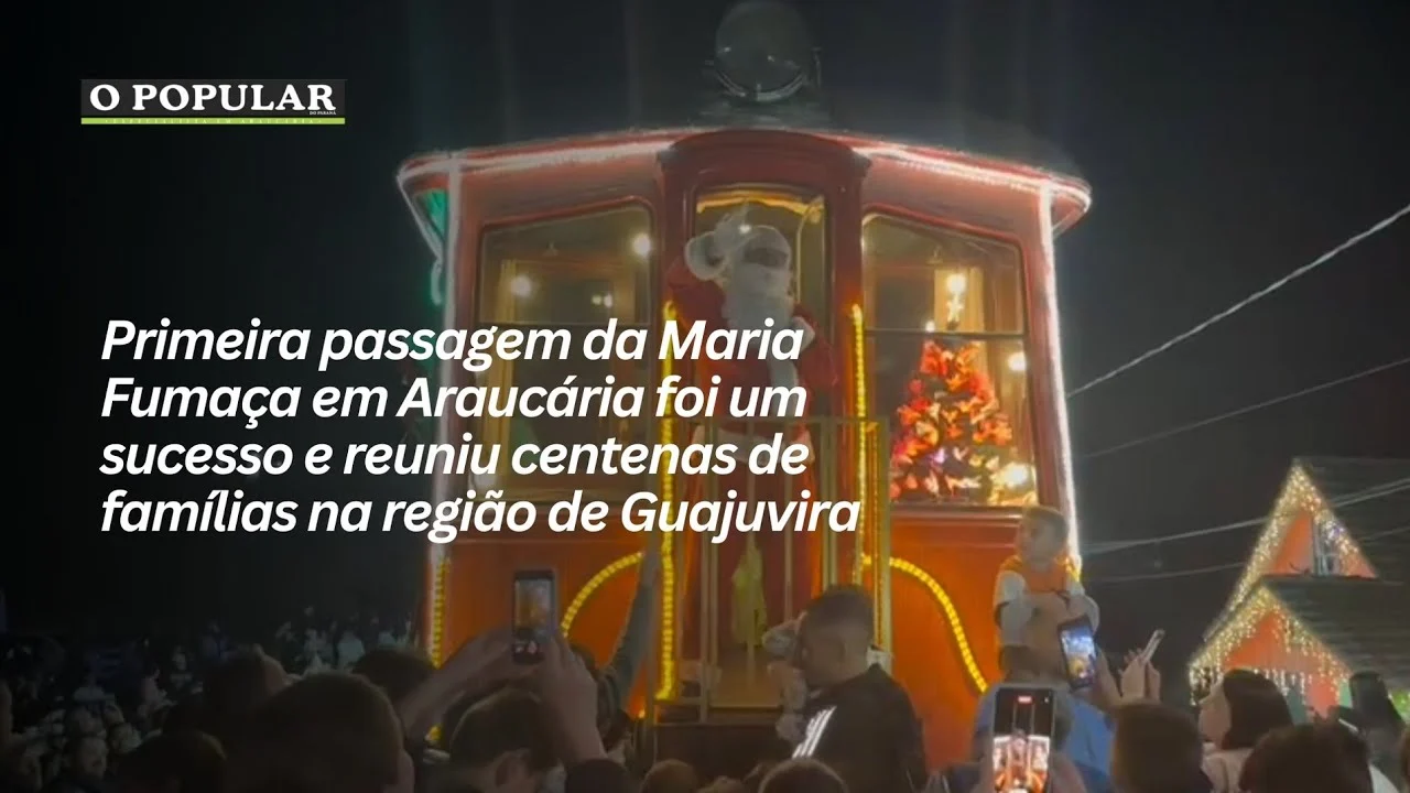 Primeira passagem da Maria Fumaça em Araucária foi um sucesso e reuniu centenas de famílias na regiã