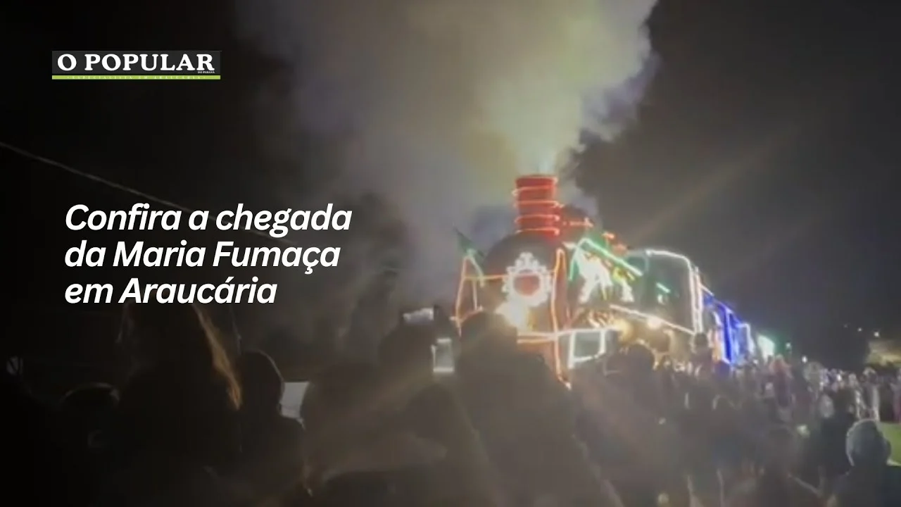 Confira a chegada da Maria Fumaça em Araucária
