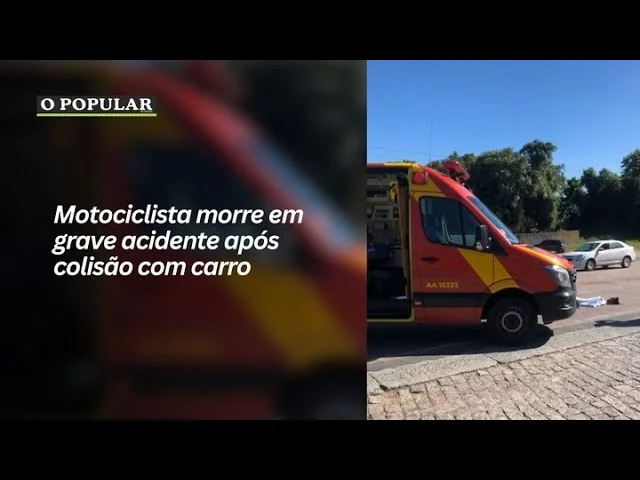 Motociclista morre em grave acidente após colisão com carro