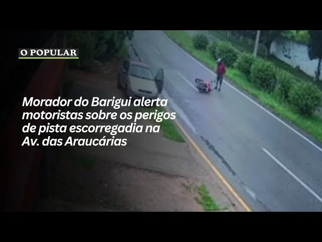 Morador do Barigui alerta motoristas sobre os perigos de pista escorregadia na Av