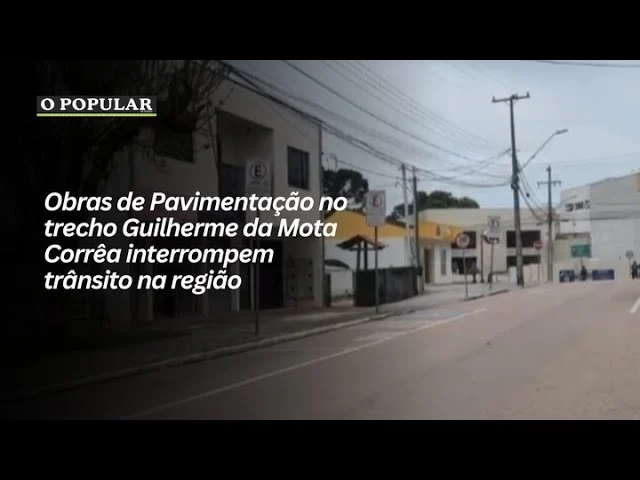 Obras de pavimentação no trecho Guilherme da Mota Corrêa interrompem trânsito na região