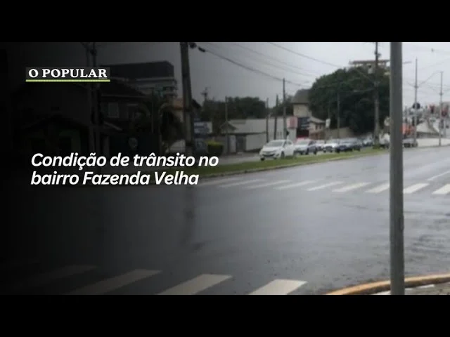 Condição de trânsito no bairro Fazenda Velha