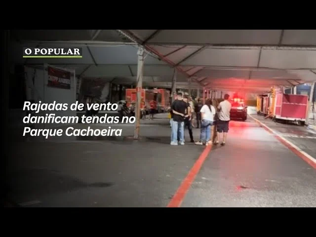 Rajadas de vento danificam tendas no Parque Cachoeira