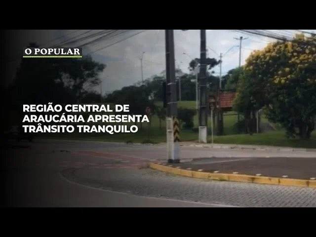Região central de Araucária apresenta trânsito tranquilo