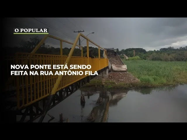 Nova ponte está sendo feita na rua Antônio Fila