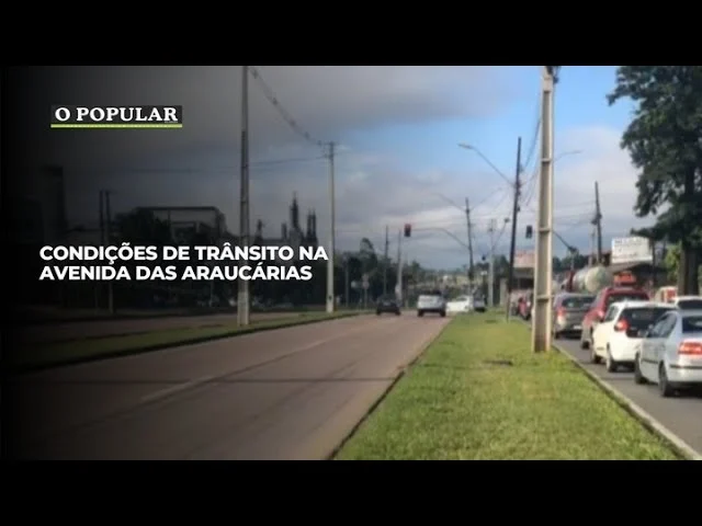 Condições de trânsito na Avenida das Araucárias