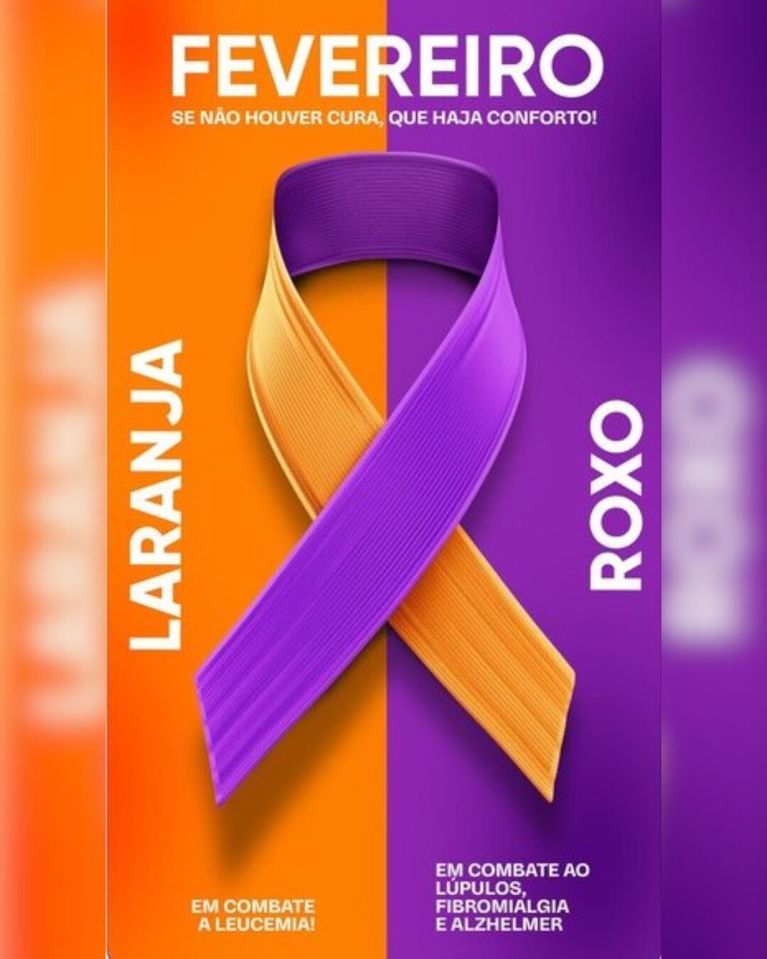 Fevereiro Roxo e Laranja: mês de conscientização sobre lúpus, fibromialgia, Alzheimer e leucemia