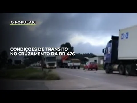 Condições de trânsito no cruzamento da BR-476