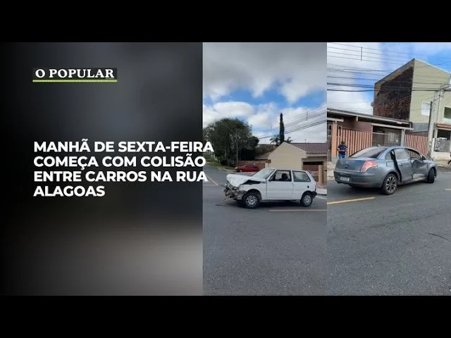 Manhã de sexta-feira começa com colisão entre carros na rua Alagoas