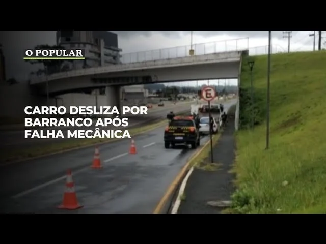 Carro desliza por barranco após falha mecânica