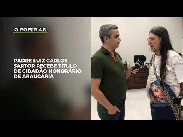 Padre Luiz Carlos Sartor recebe título de cidadão honorário de Araucária