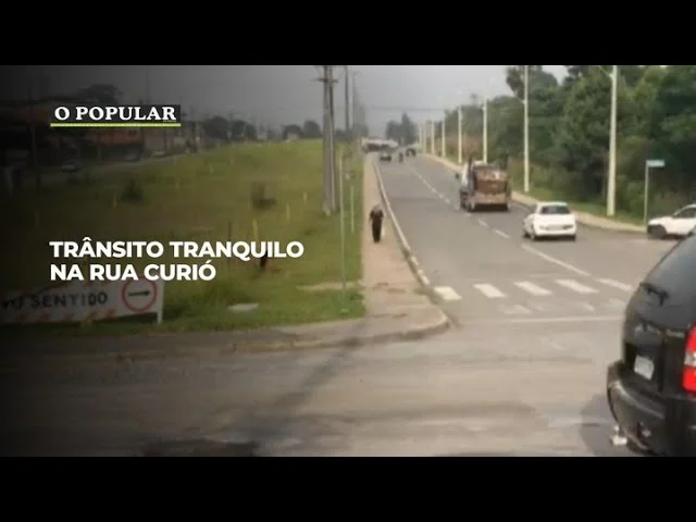 Trânsito tranquilo na rua Curió