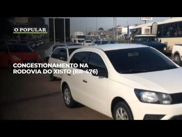 Congestionamento na Rodovia do Xisto (BR-476)