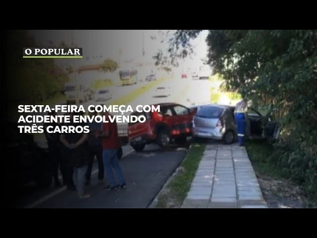 Sexta-feira começa com acidente envolvendo três carros