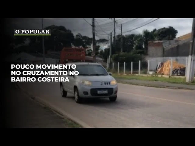 Pouco movimento no cruzamento no bairro Costeira