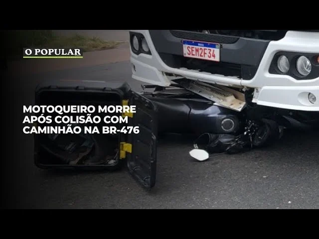Motoqueiro morre após colisão com caminhão na BR-476
