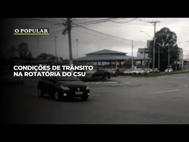 Condições de trânsito na rotatória do CSU