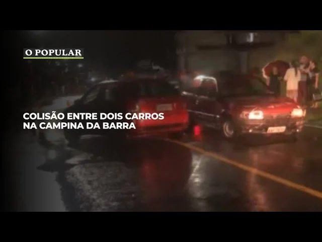 Colisão entre dois carros na Campina da Barra
