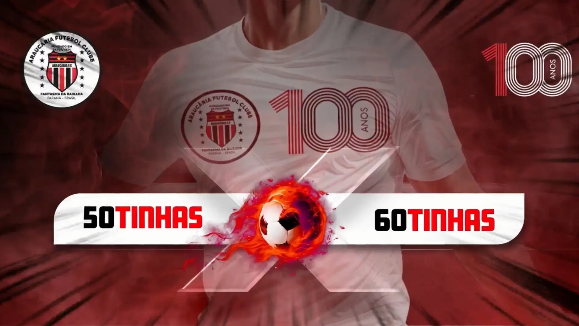 Jogo em comemoração aos 100 anos do Araucária Futebol Clube
