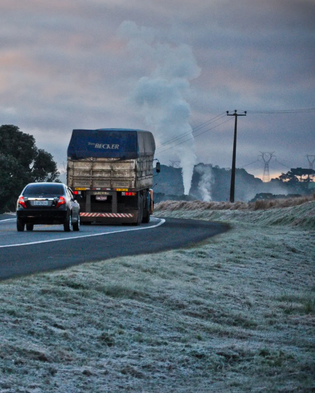 Simepar prevê geada e temperatura chegando a 0°C neste início de semana