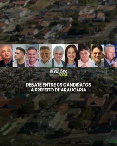 É hoje! Com transmissão ao vivo, grande debate reúne candidatos a prefeito de Araucária