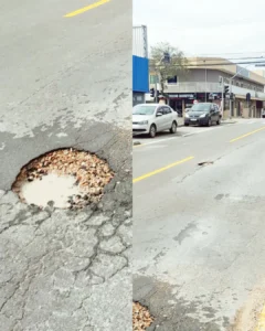 Ruas esburacadas tiram a paz de moradores do bairro Iguaçu