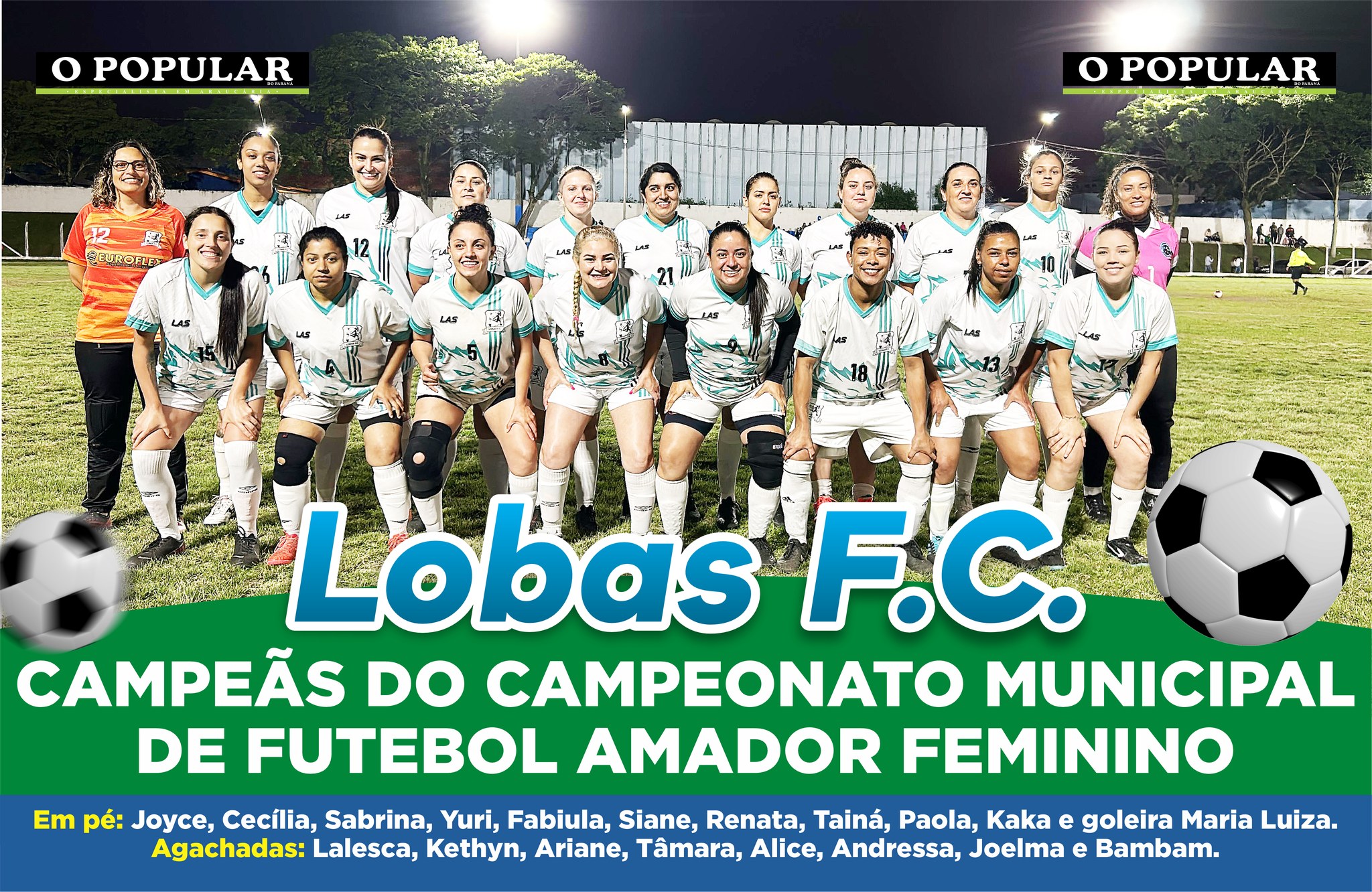 Jatobá e Lobas são os campeões do Veterano e do Feminino da Liga, respectivamente