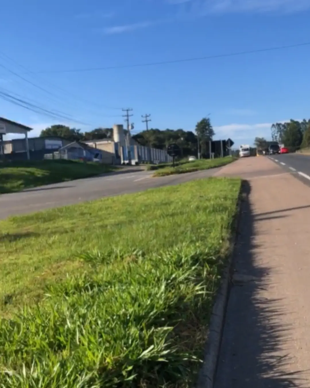 Trânsito foi intenso na BR-476, na rotatória de entrada do Palmital