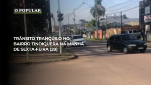 Trânsito tranquilo no bairro Tindiquera na manhã de sexta-feira (28)