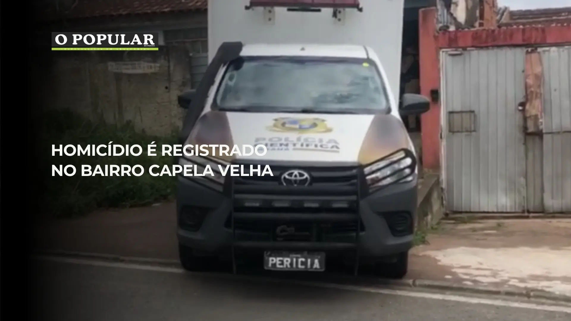 Homicídio é registrado no bairro Capela Velha