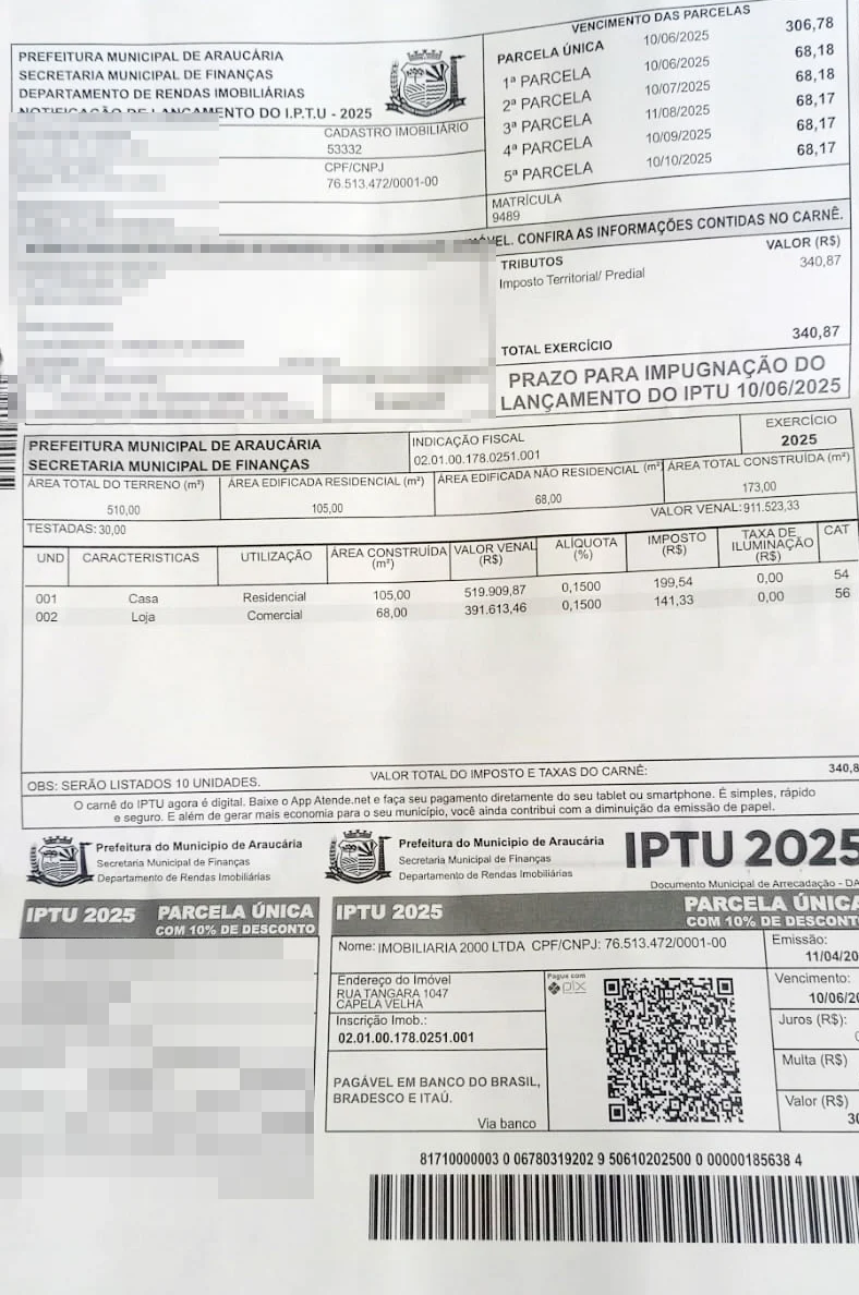 Valores atribuídos pela Prefeitura a imóveis assustam contribuintes