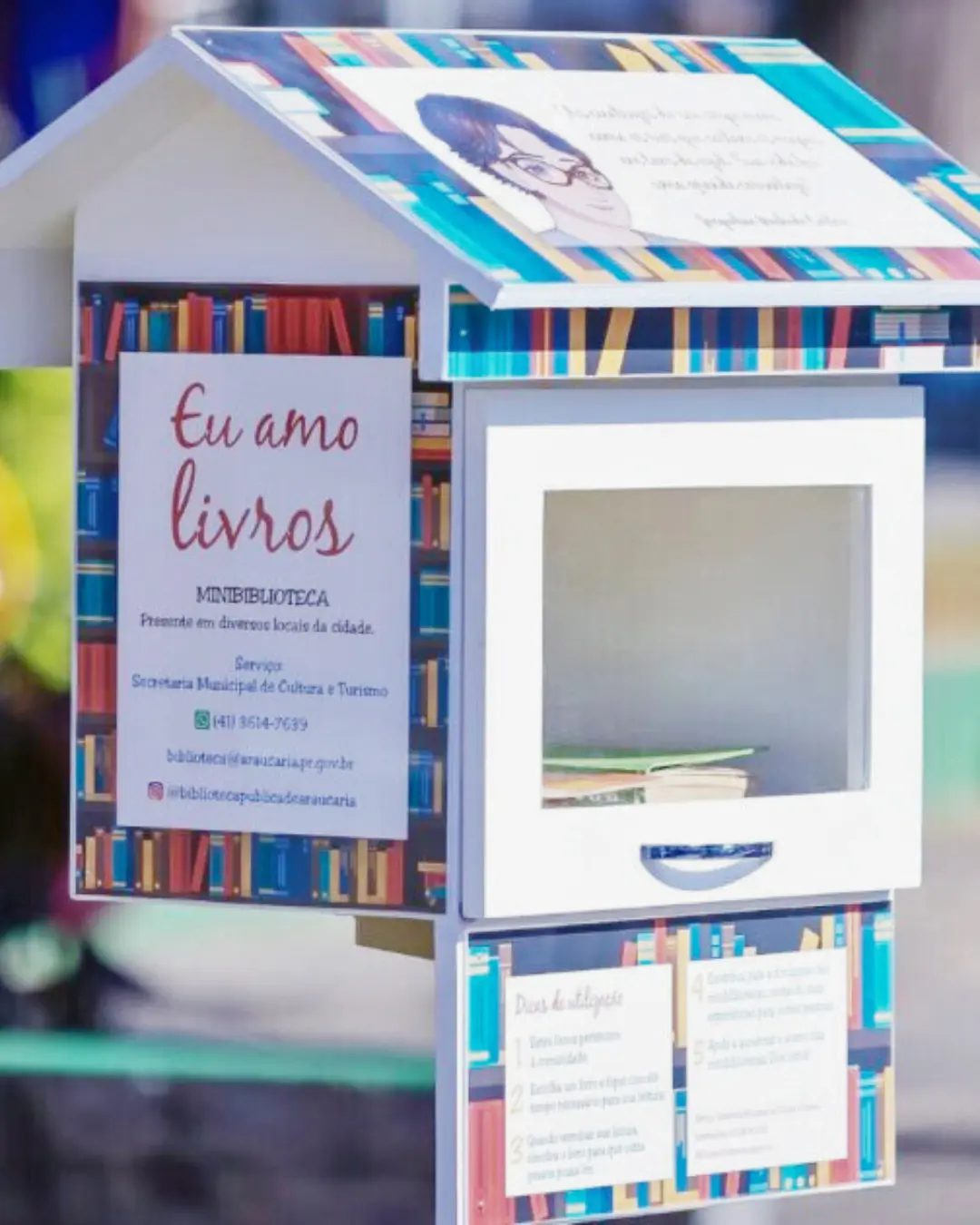 BIPA incentiva a leitura com minibibliotecas espalhadas pela cidade